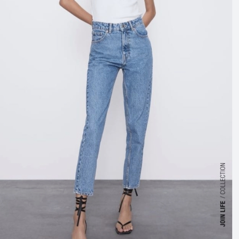 Zara High Rise Blue Women's Jeans